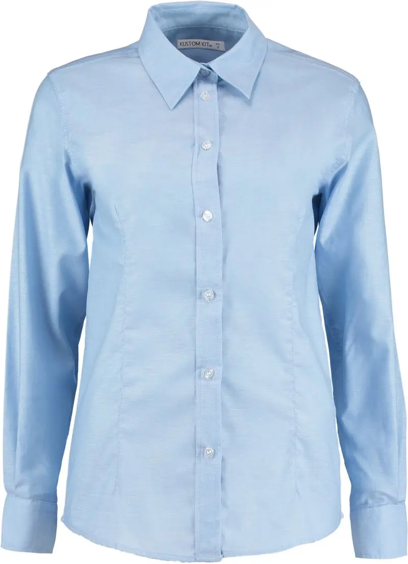 Pracovní halenka Oxford s dlouhým rukávem - light blue