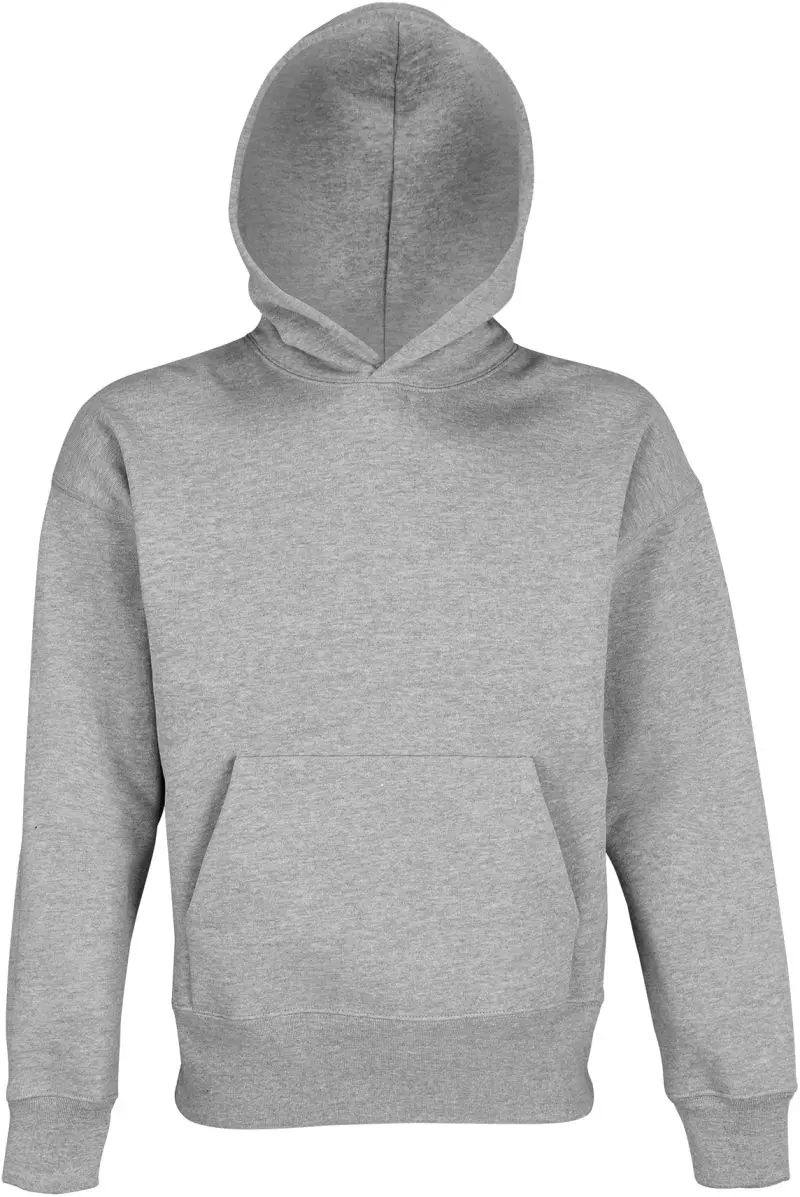 Oversize mikina s kapucí - grey melange