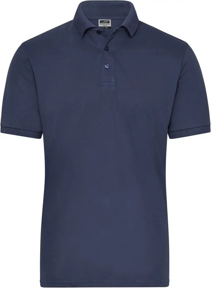 Pánské pracovní elast. polo z bio bavlny - Solid - navy