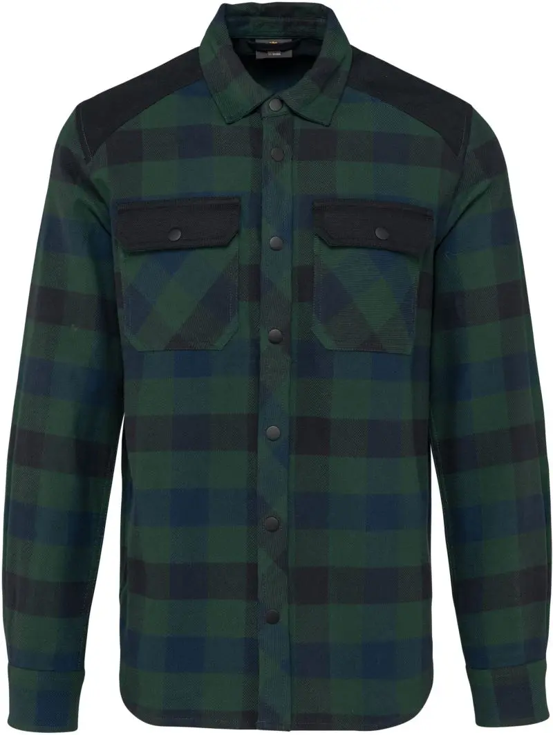 Pracovní kostkovaná košile - forest green/navy/black