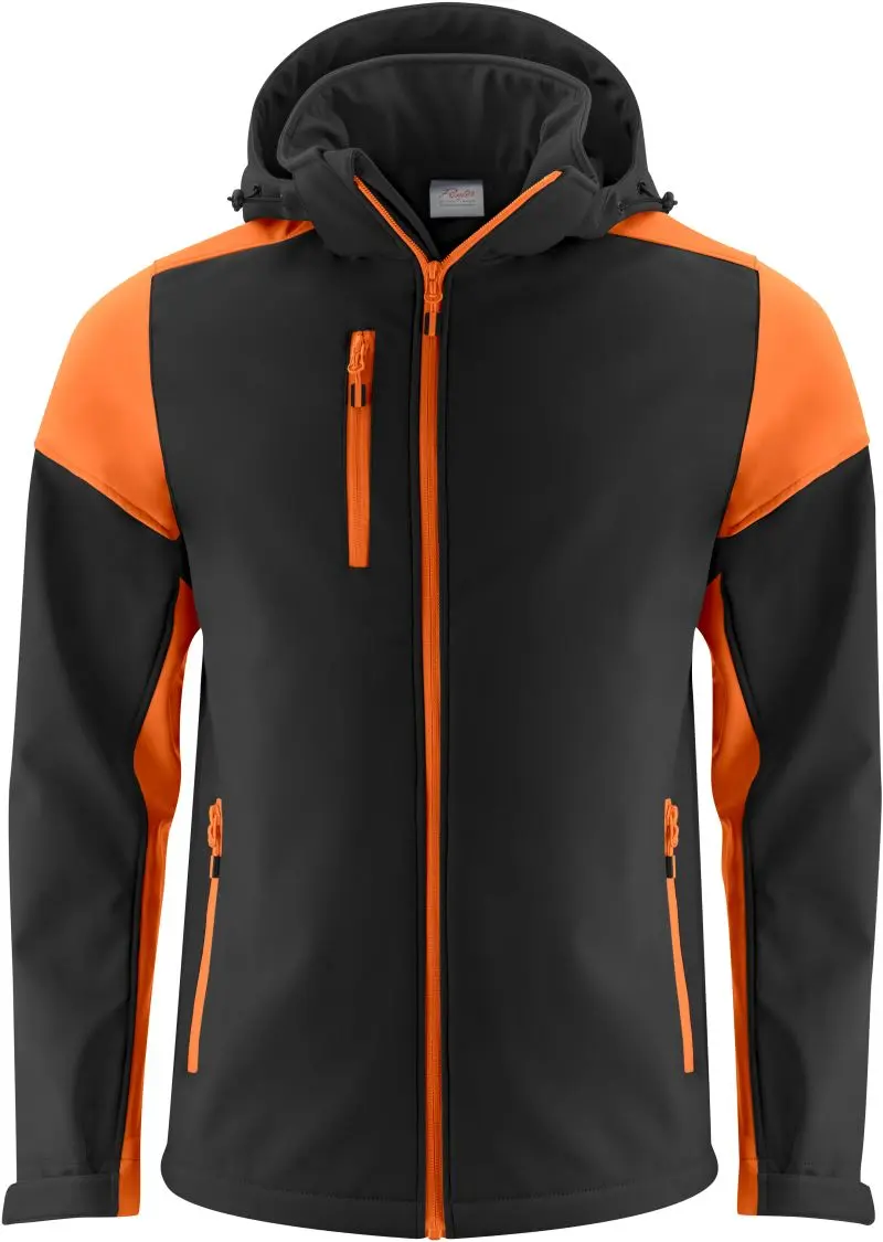 Pánská softshellová bunda - black/orange