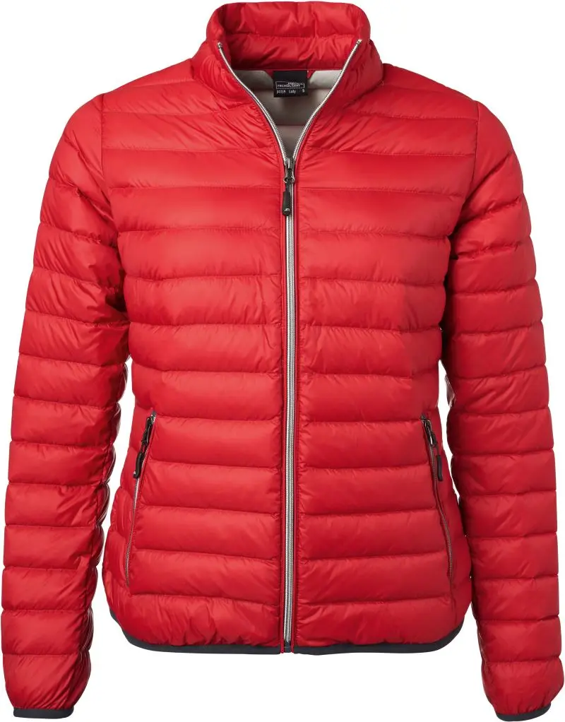 Dámská péřová bunda - red/silver