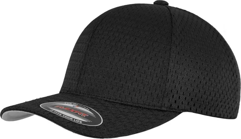 6 panelová kšiltovka "Athletic Mesh" - black
