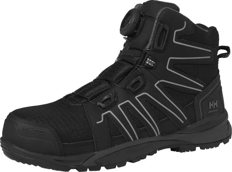 Bezpečnostní boty "Manchester Mid Boa S3" - black/grey