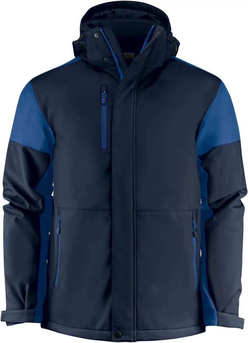 Pánská zimní softshellová bunda - navy/cobalt