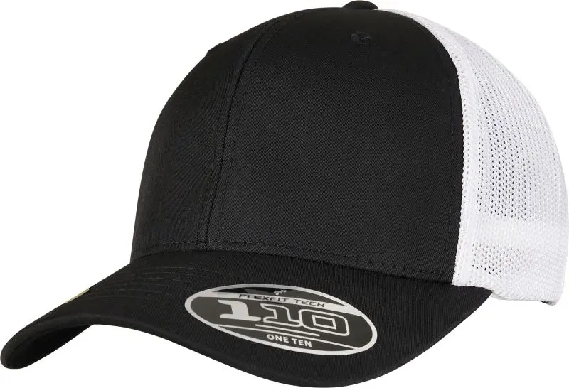 6 panelová Trucker kšiltovka "Recycled" - black/white