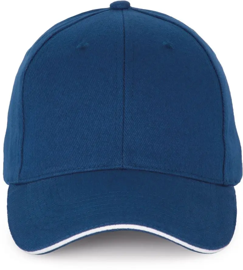 6 panelová sandwich kšiltovka - royal blue/white