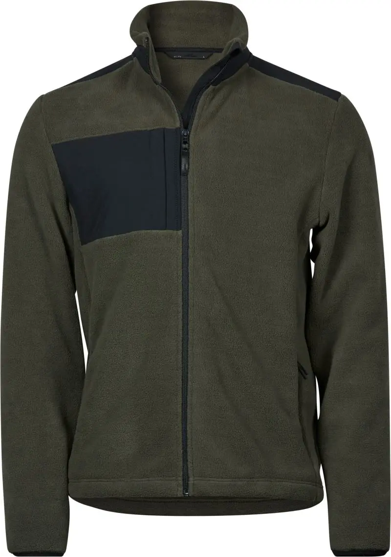 Fleecová bunda "Mountain" - deep green/black