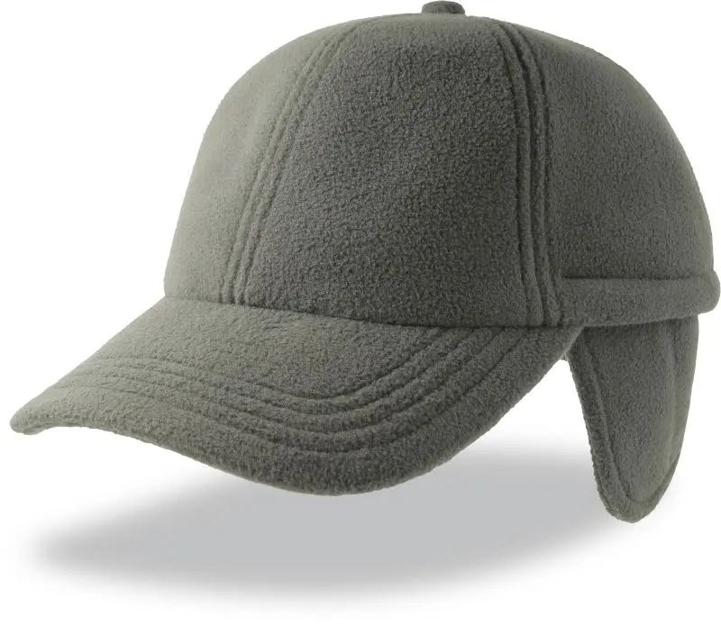 6 panelová baseballová kšiltovka s ochranou uší - dark grey