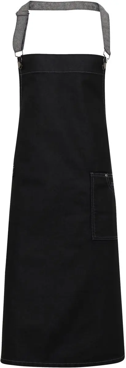 Denim zástěra s laclem "District" -