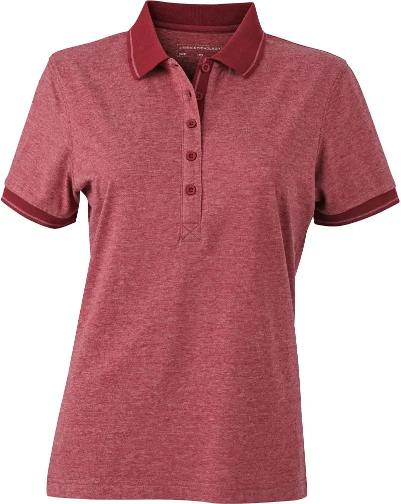 Dámské žerzejové melírované polo -