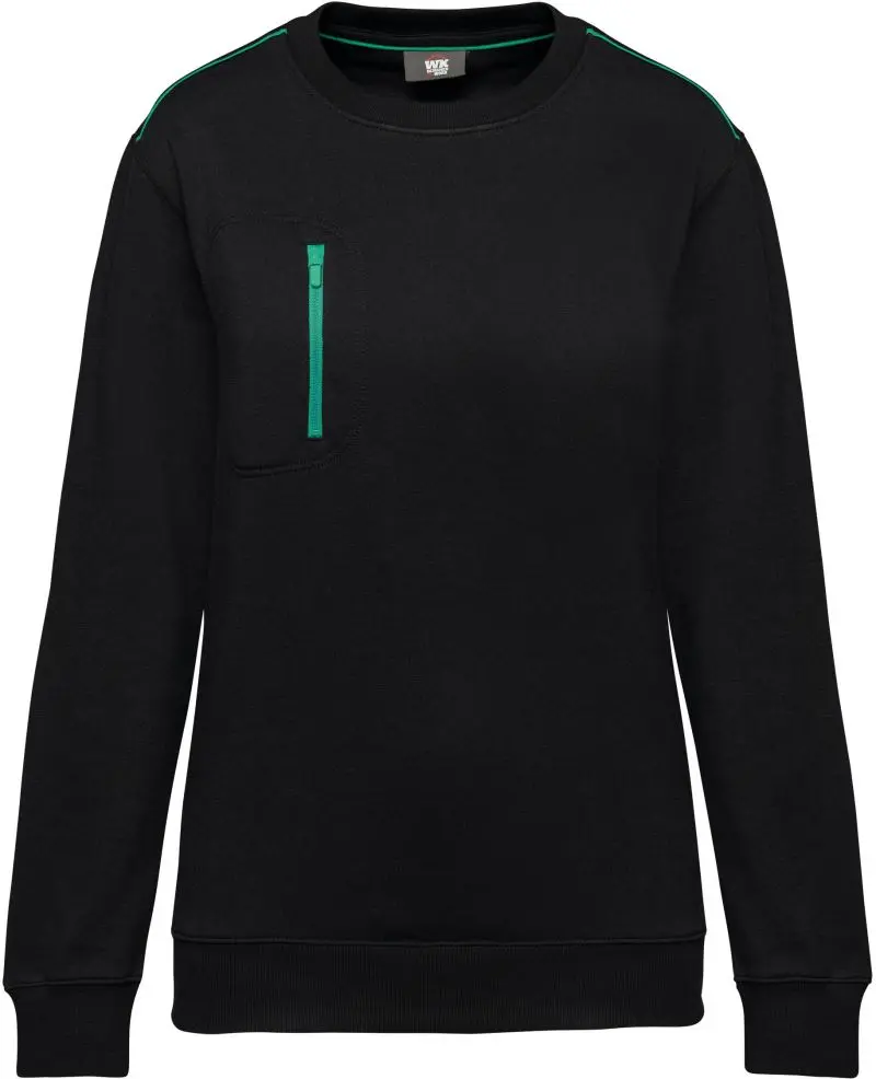 Pracovní mikina "Day-to-Day" - black/kelly green