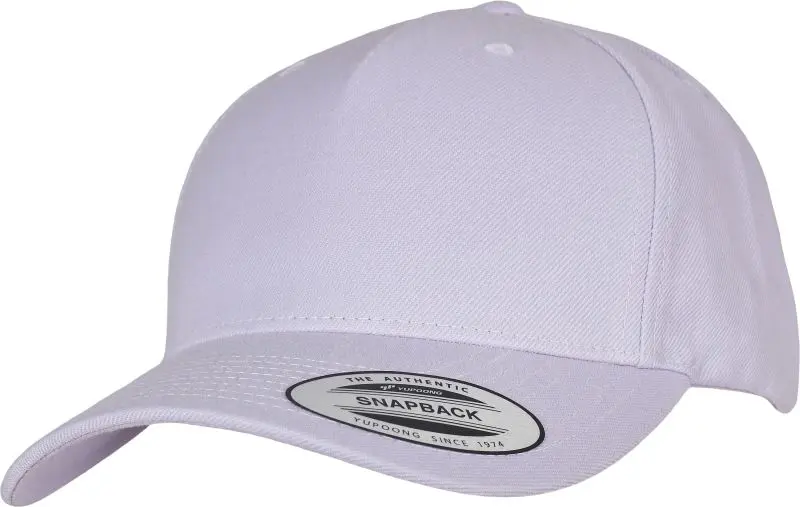 5 panelová Snapback kšiltovka - light purple