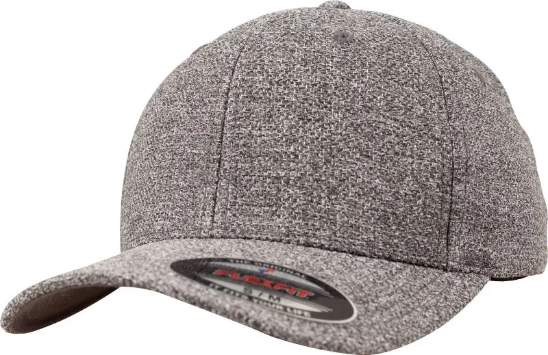 6 panelová kšiltovka "Melange" - dark heather grey