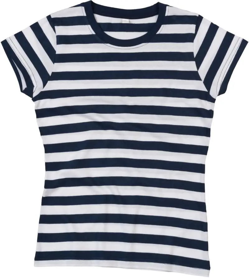 Dámské pruhované tričko - navy/white