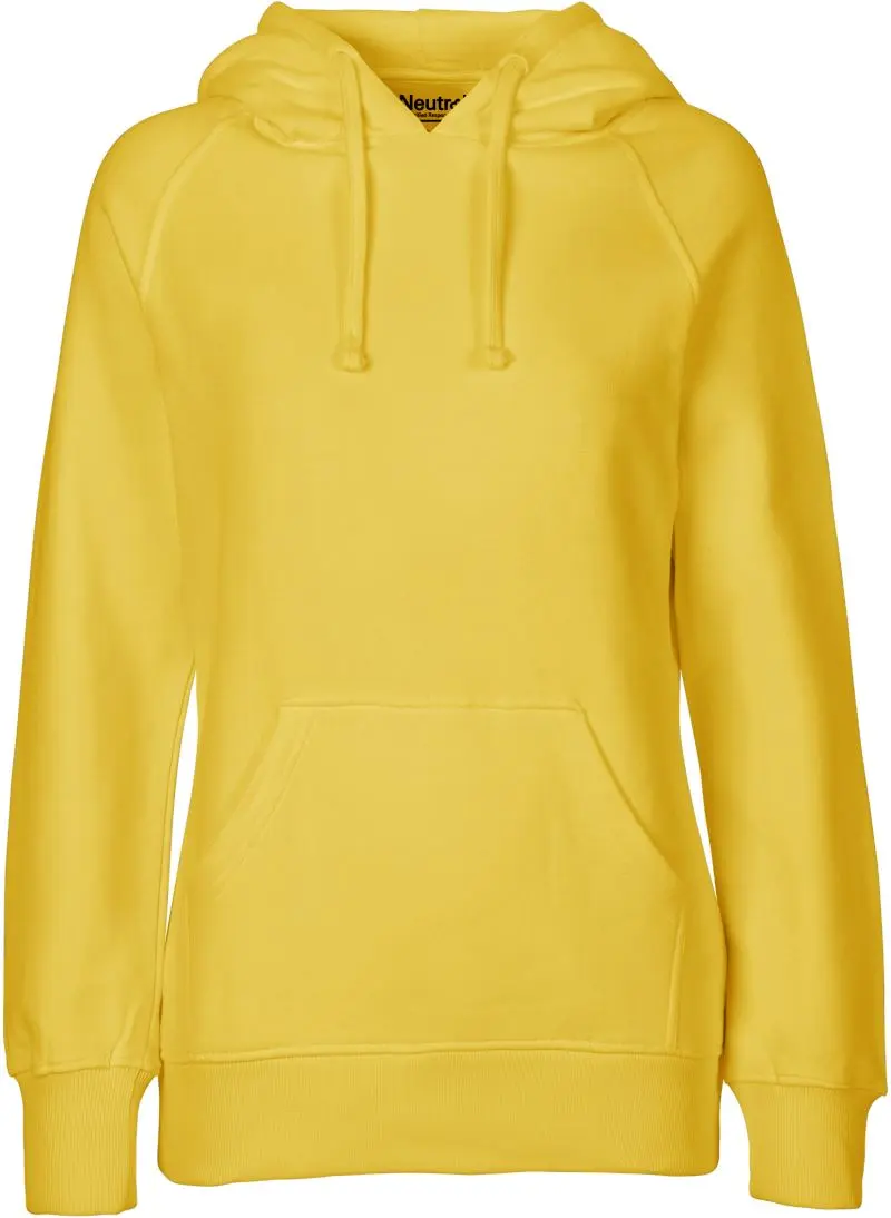 Dámská mikina s kapucí z bio bavlny - yellow