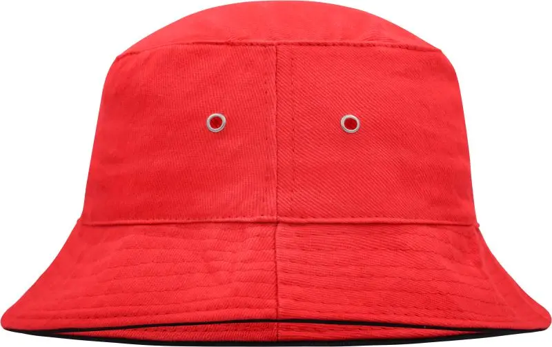 Rybářský klobouk s lemem - red/black