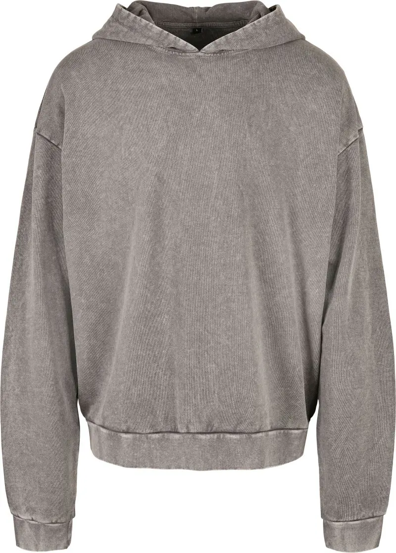 Pánská oversize mikina s kapucí "Acid Wash" - asphalt
