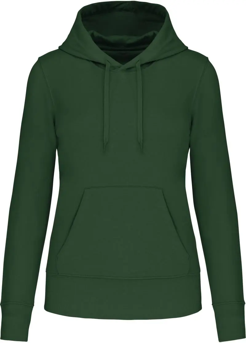 Dámská eco-friendly mikina s kapucí - forest green