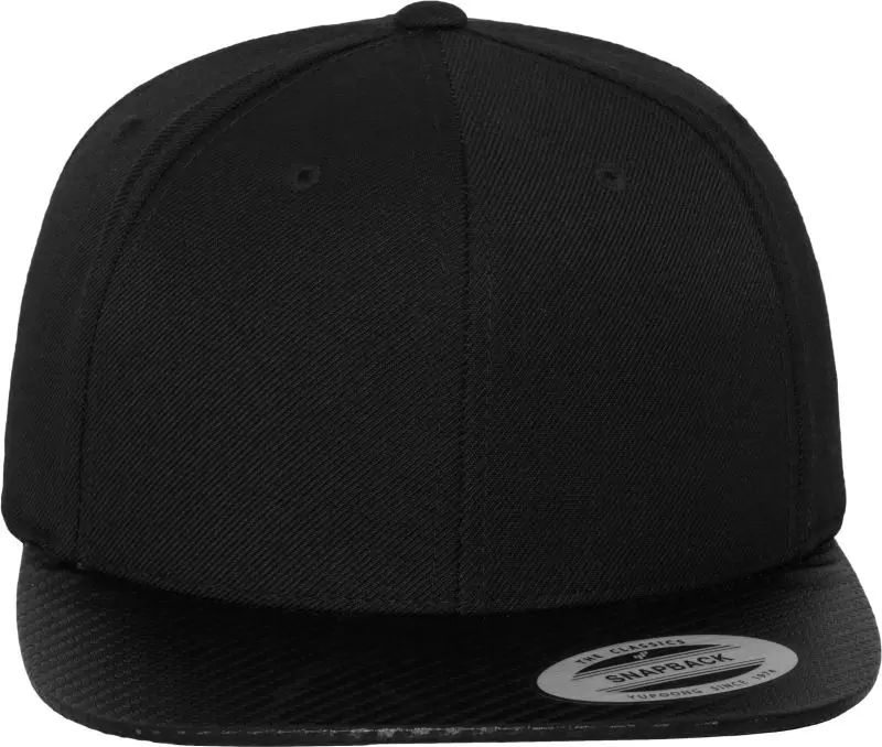 6 panelová Snapback kšiltovka "Carbon" - black/carbon