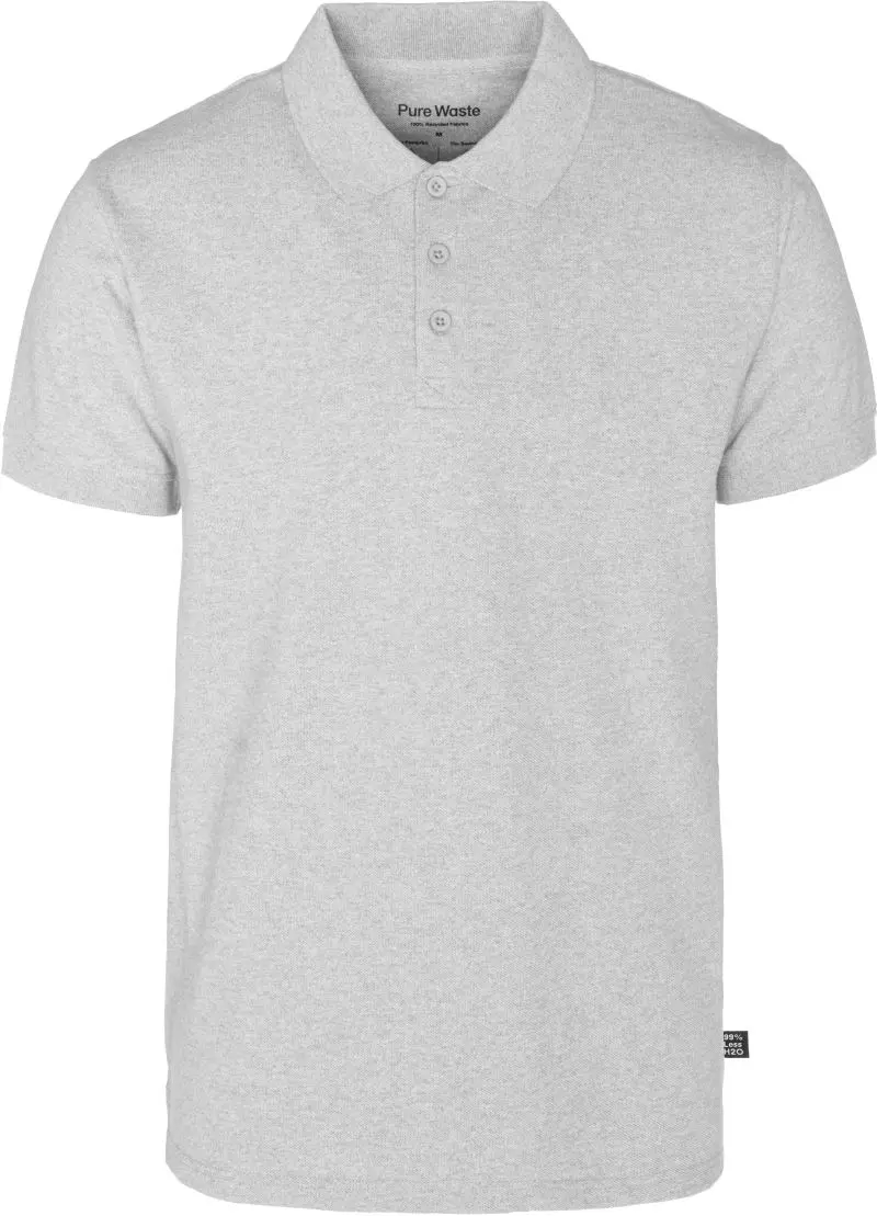 Pánské piqué polo z těžké bavlny - grey melange
