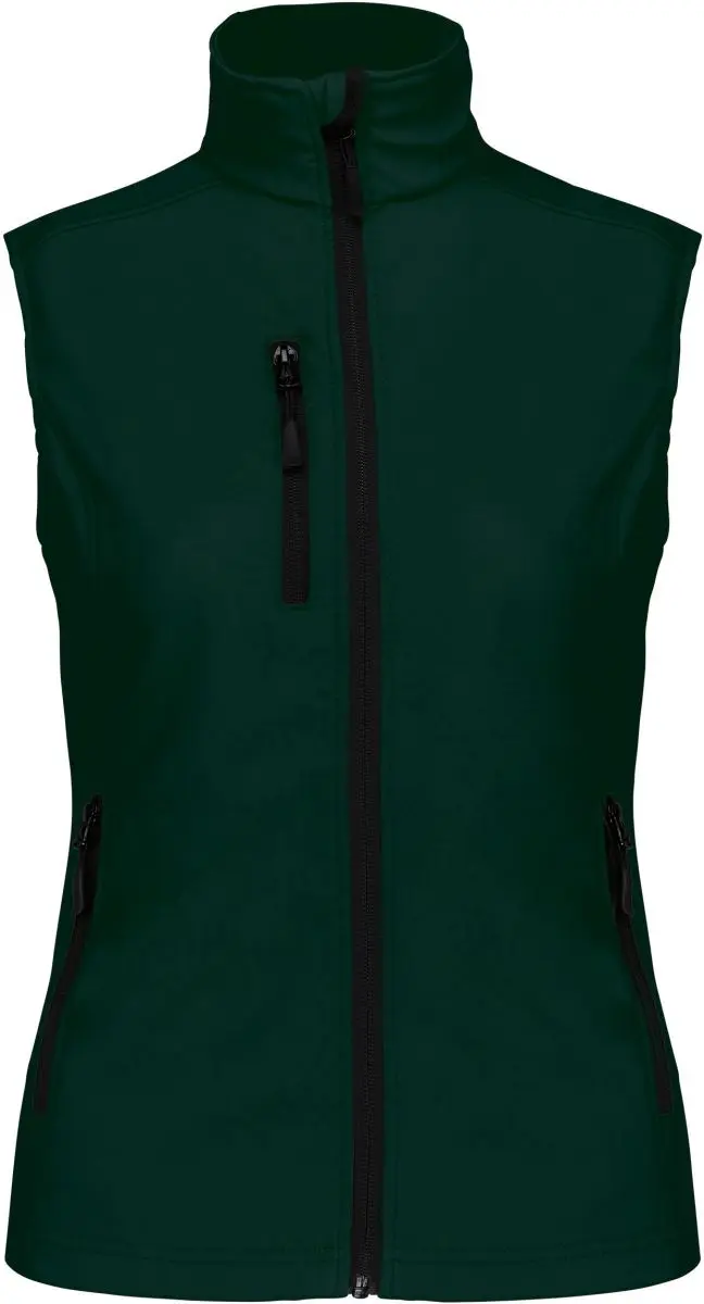 Dámská 3-vrstvá softhellová vesta - bottle green