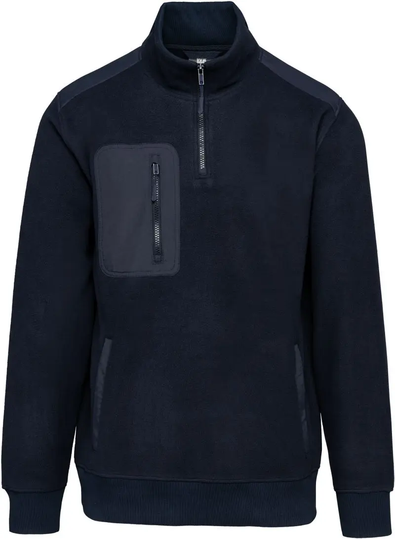 Pracovní fleecová mikina s 1/4 zipem - navy