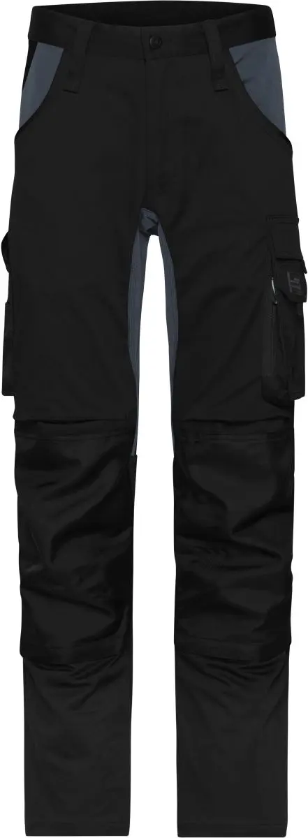 Pracovní strečové kalhoty "Slim Line" - black/carbon