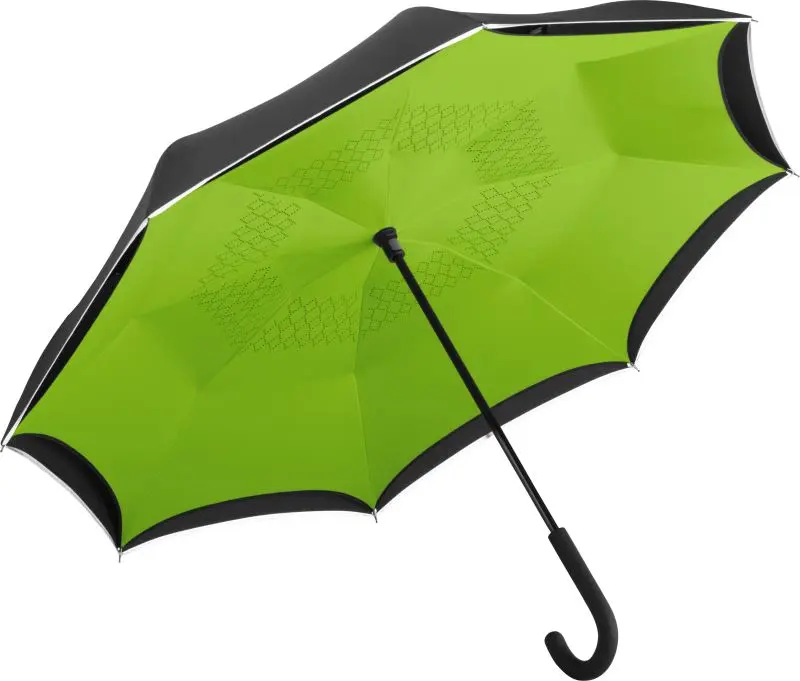 Holový deštník - black/lime