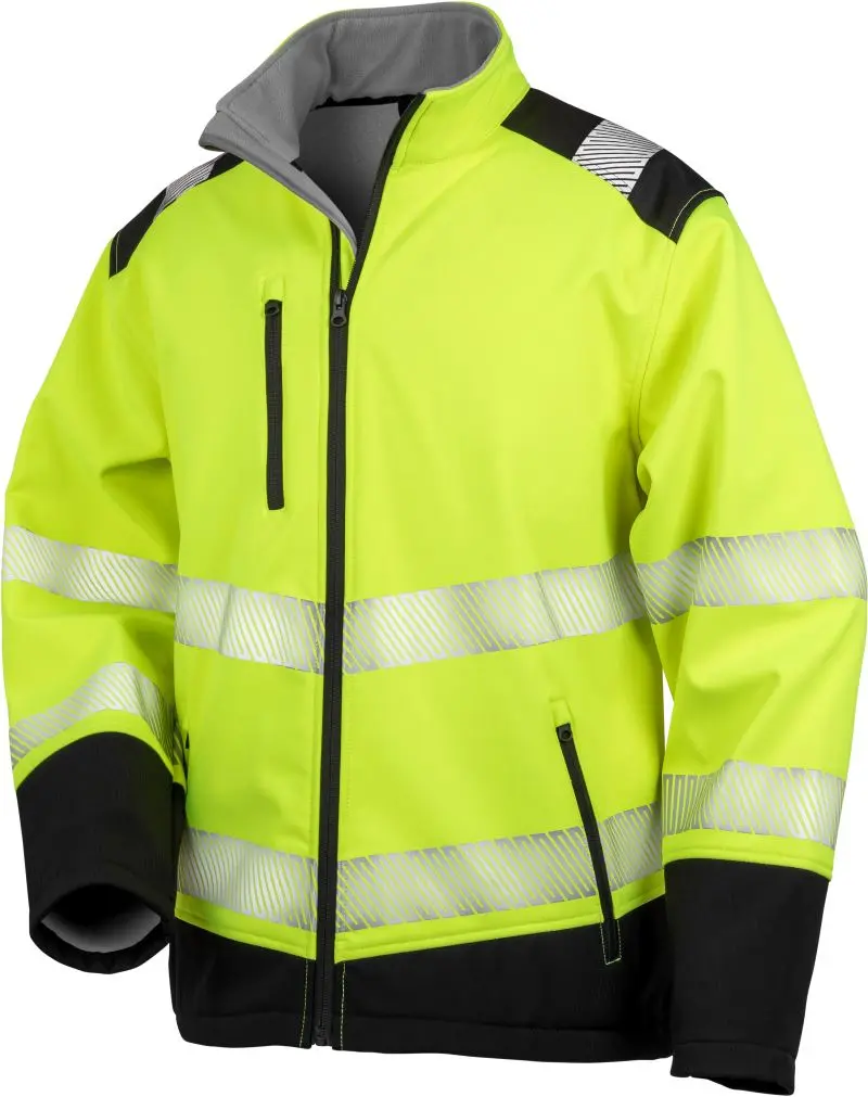 Bezpečnostní softshellová bunda - fluorescent