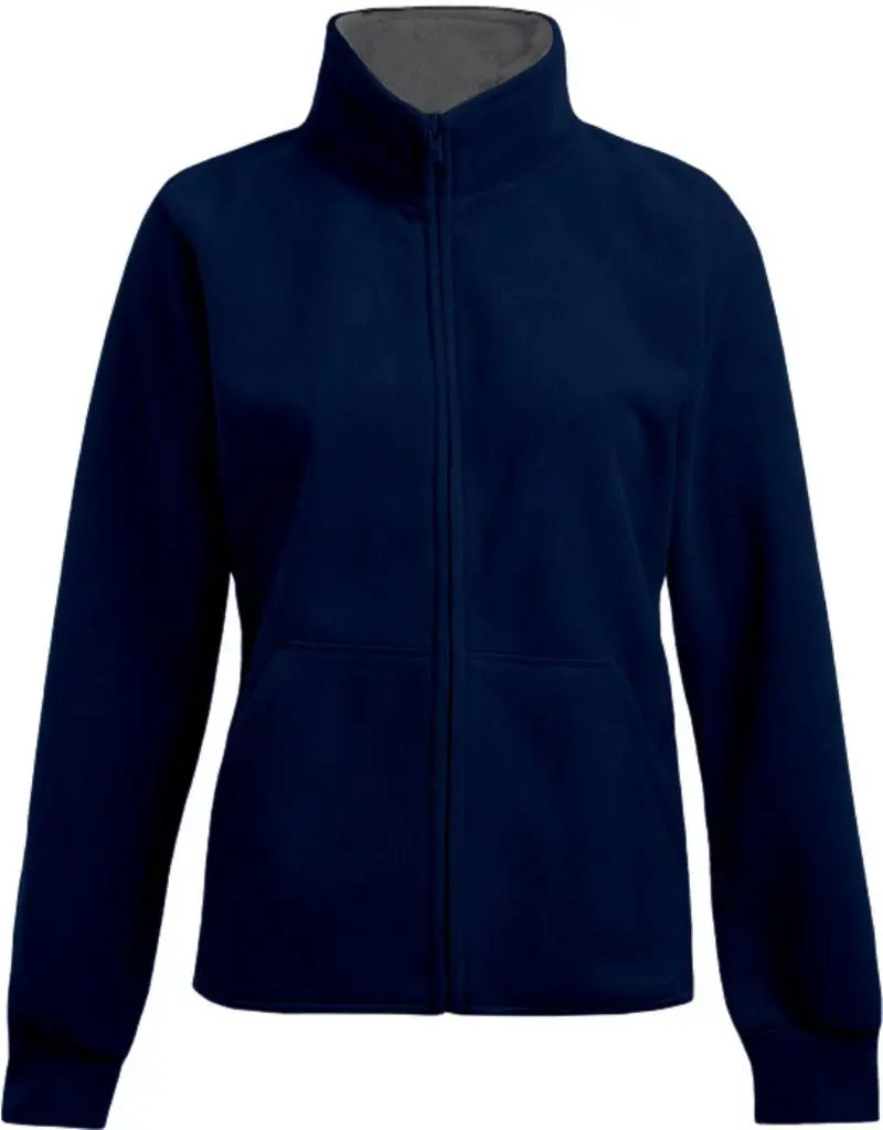Dámská dvojitá fleecová bunda - navy/light grey
