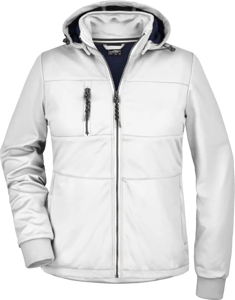 Dámská 3-vrstvá softshellová bunda "Maritim" - white/white/navy