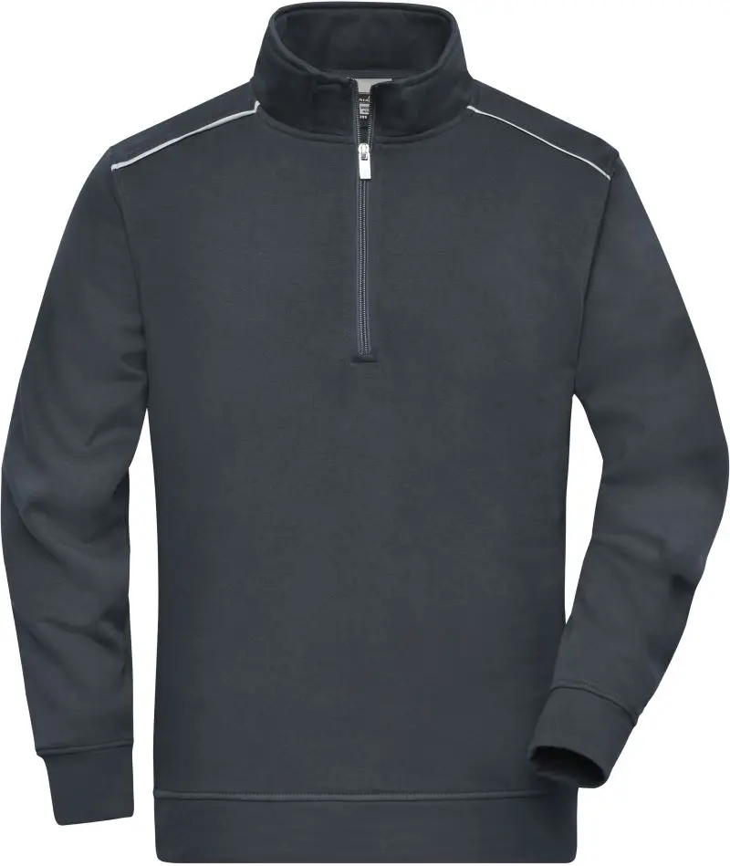 Pracovní mikina s 1/4 zipem - Solid - carbon