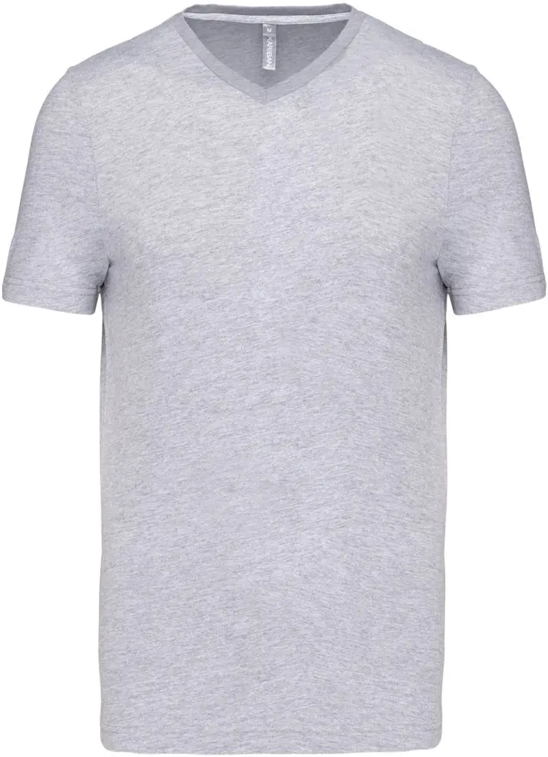 Pánské tričko s výstřihem do V - oxford grey