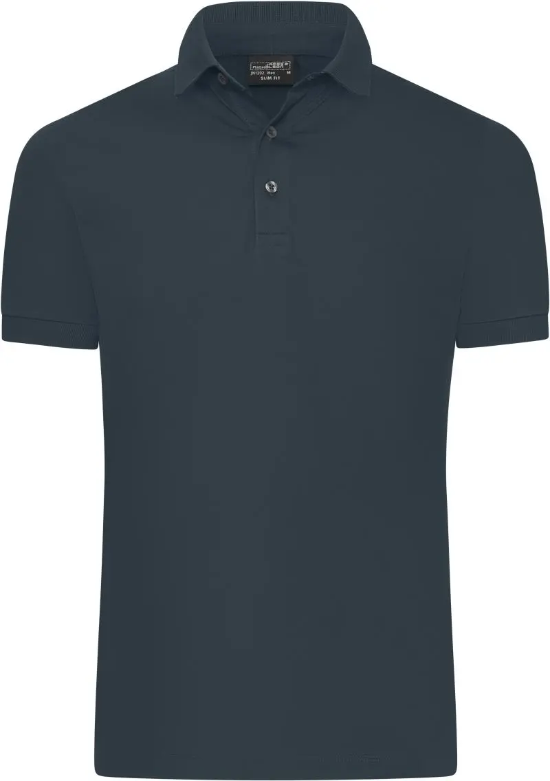 Pánské Slim Fit žerzejové polo - graphite