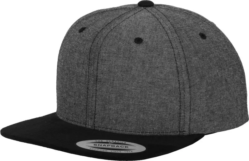 6 panelová Snapback kšiltovka "Suede" -