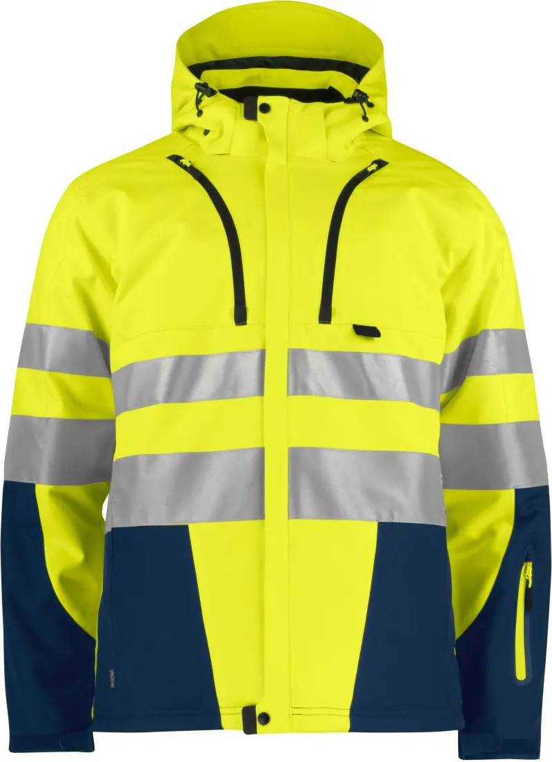 3-vrstvá bezpečnostní softshellová bunda - hi vis yellow/navy