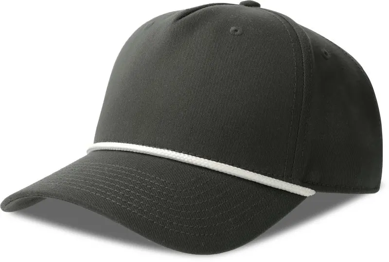 5 panelová baseballová kšiltovka - dark grey/white