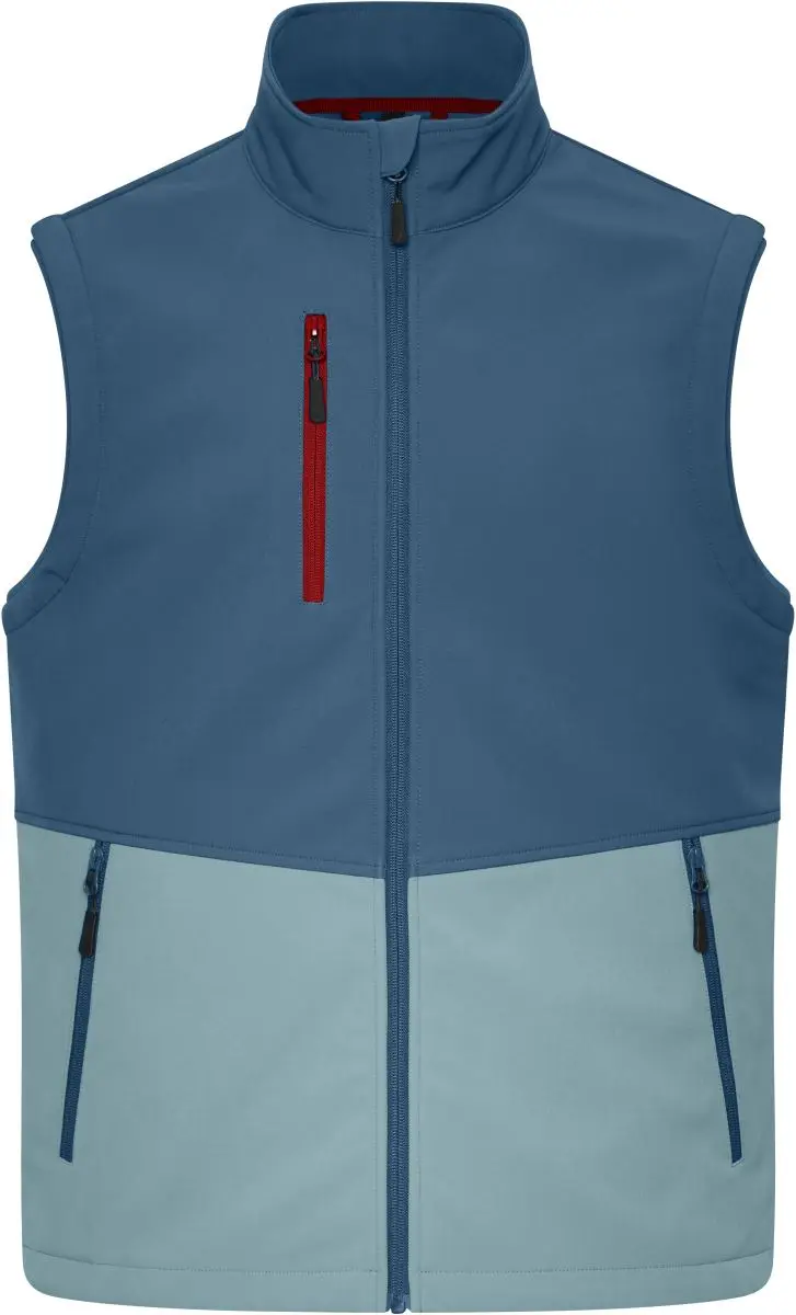 3-vrstvá softshellová vesta - deep blue/steel blue