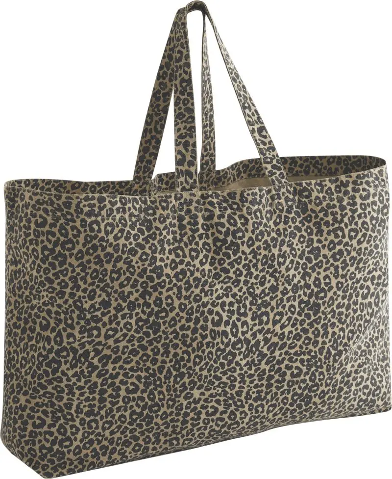 Velká plátěná taška "Leopard" - vintage leopard print