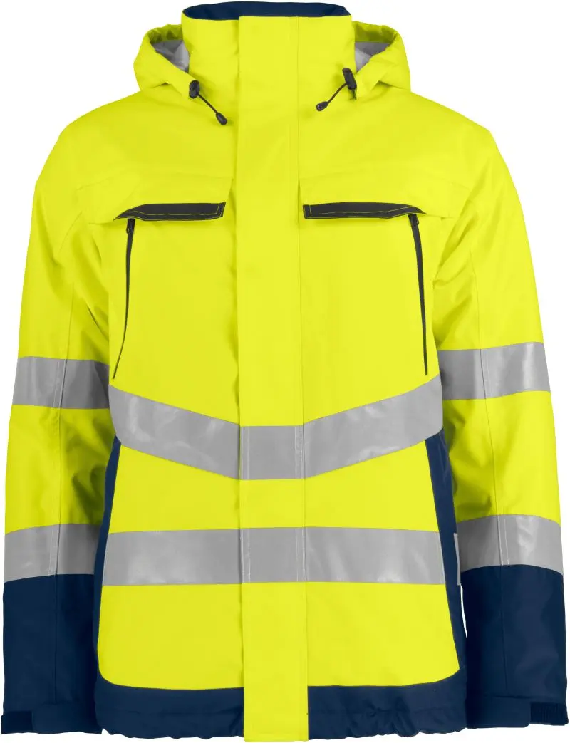 Polstrovaná bezpečnostní bunda - hi vis yellow/navy