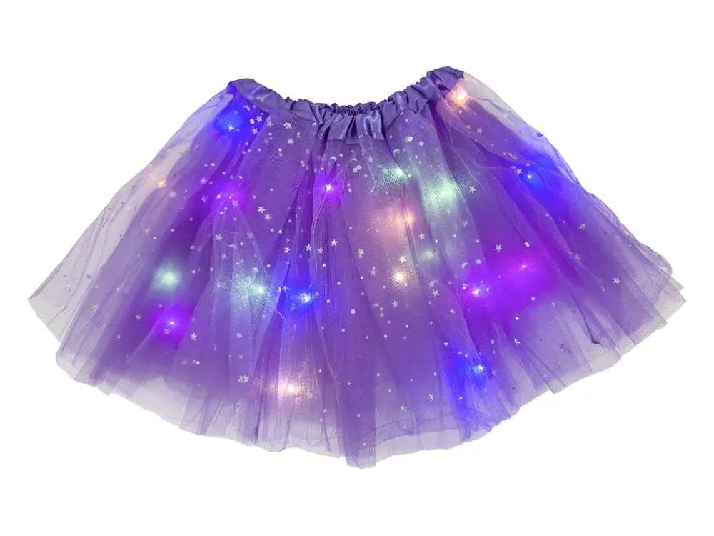Kids World LED svítící sukně Glow Princess fialová