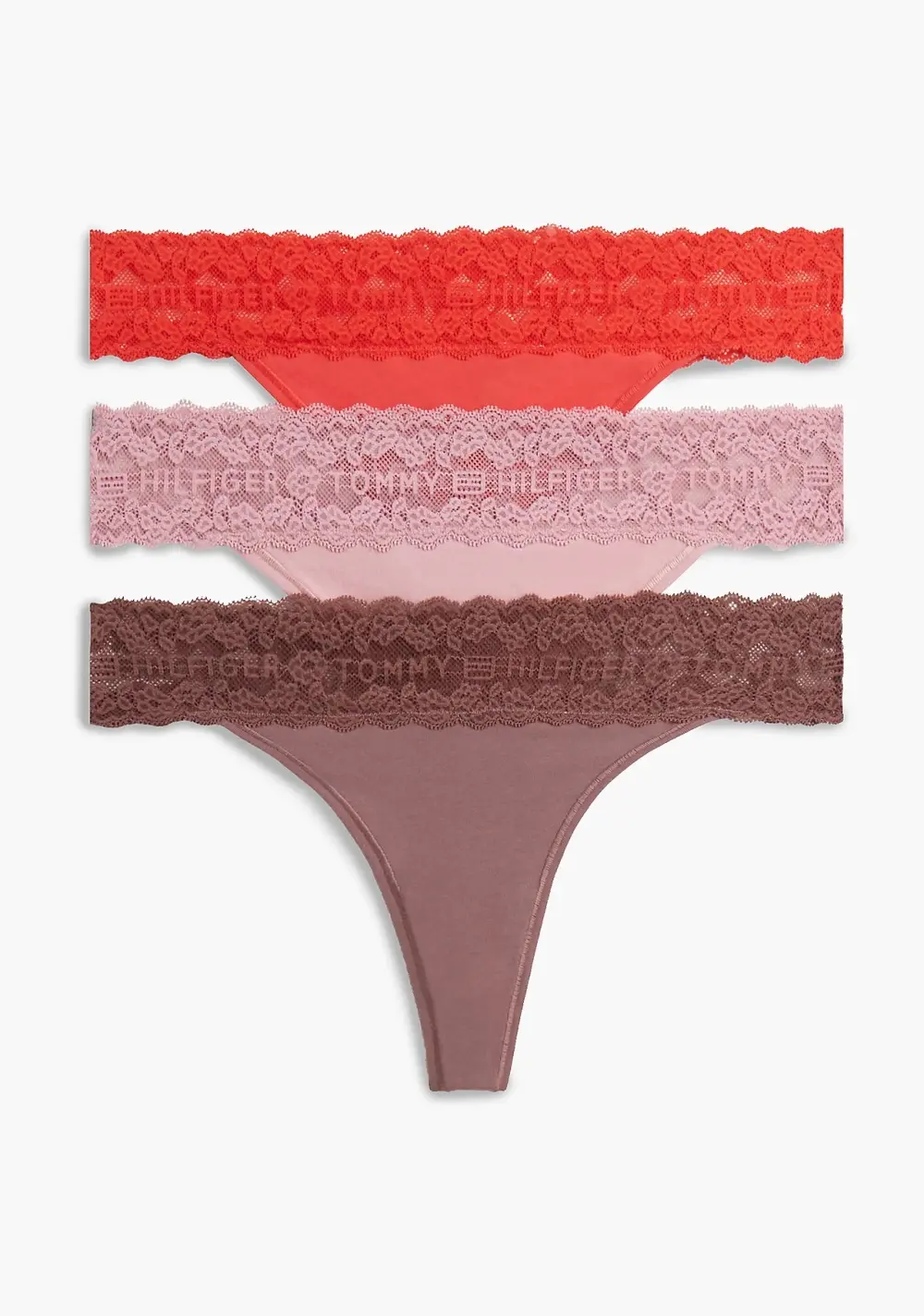 Dámská tanga Tommy Hilfiger UW0UW06337 0K9 3PACK