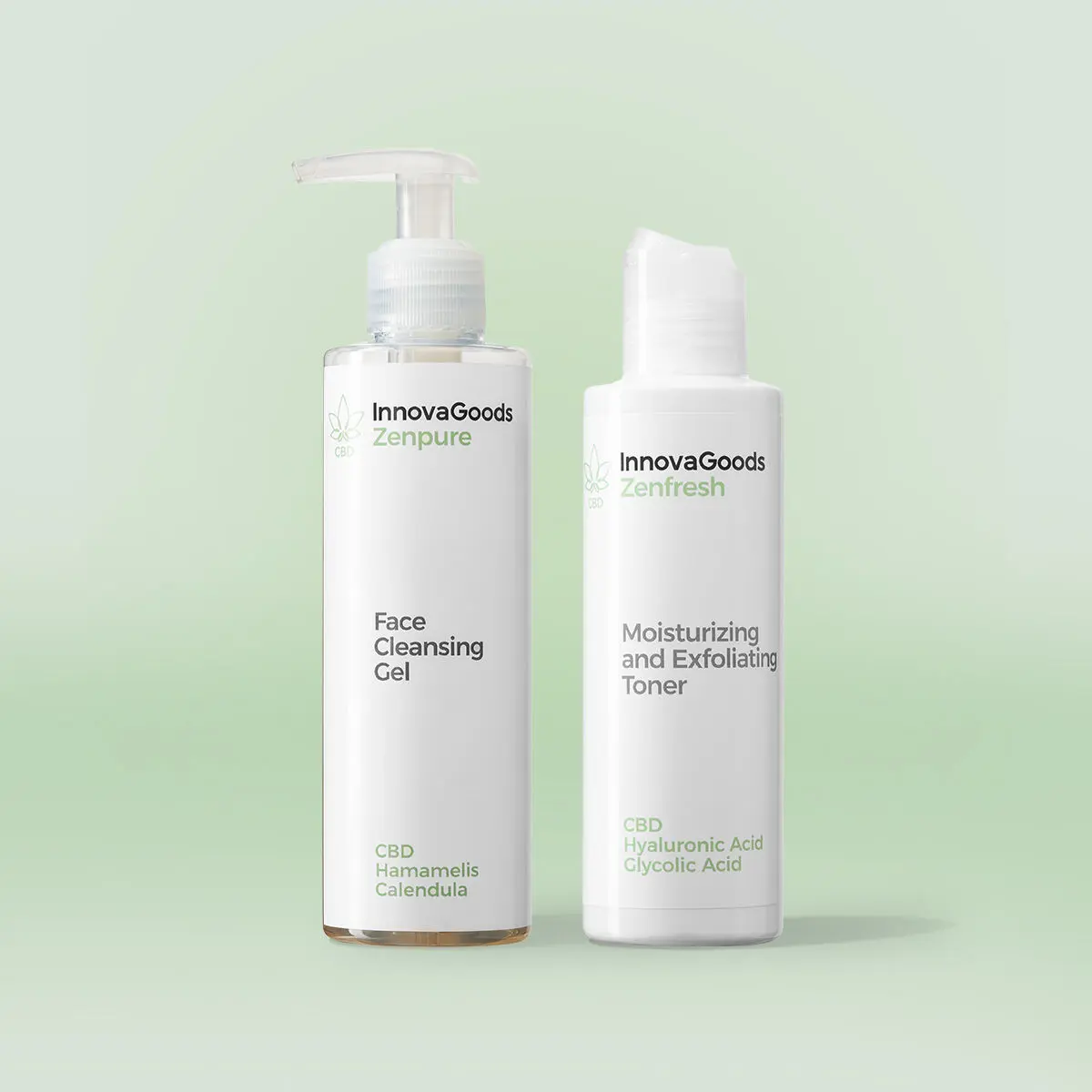 InnovaGoods Dvojbalíček na čištění obličeje CBD