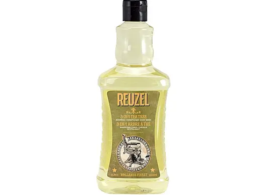 Reuzel 3-in-1 Tea Tree Shampoo šampon, kondicionér a sprchový gel 1000 ml