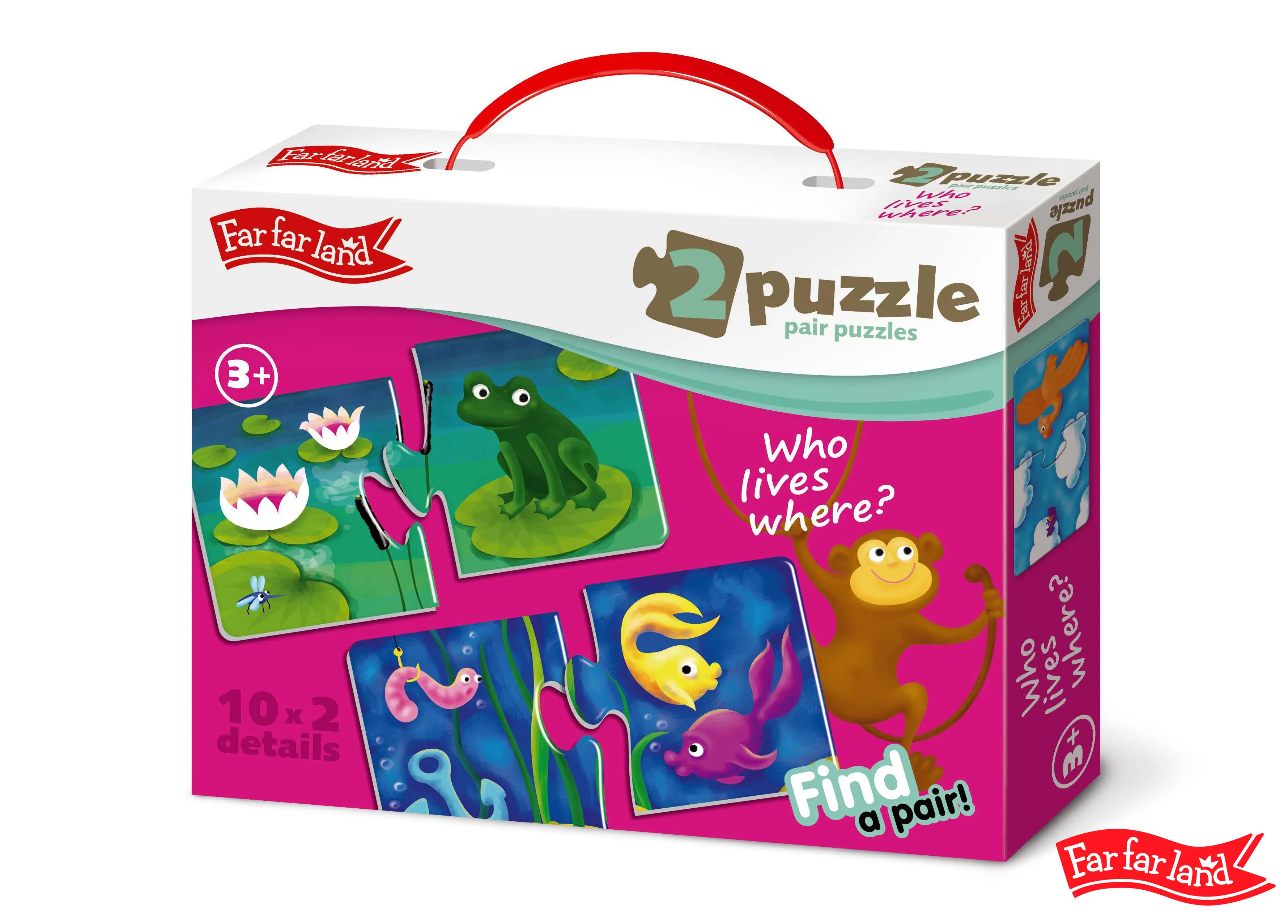 Far Far Land Puzzle párovací domečky zvířat, Far Far Land, W022264