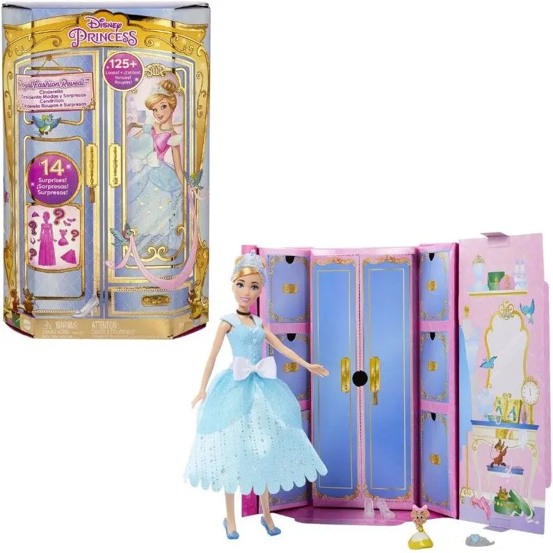 Mattel Disney Princess Panenka s královskými šaty a doplňky - Popelka JCR96
