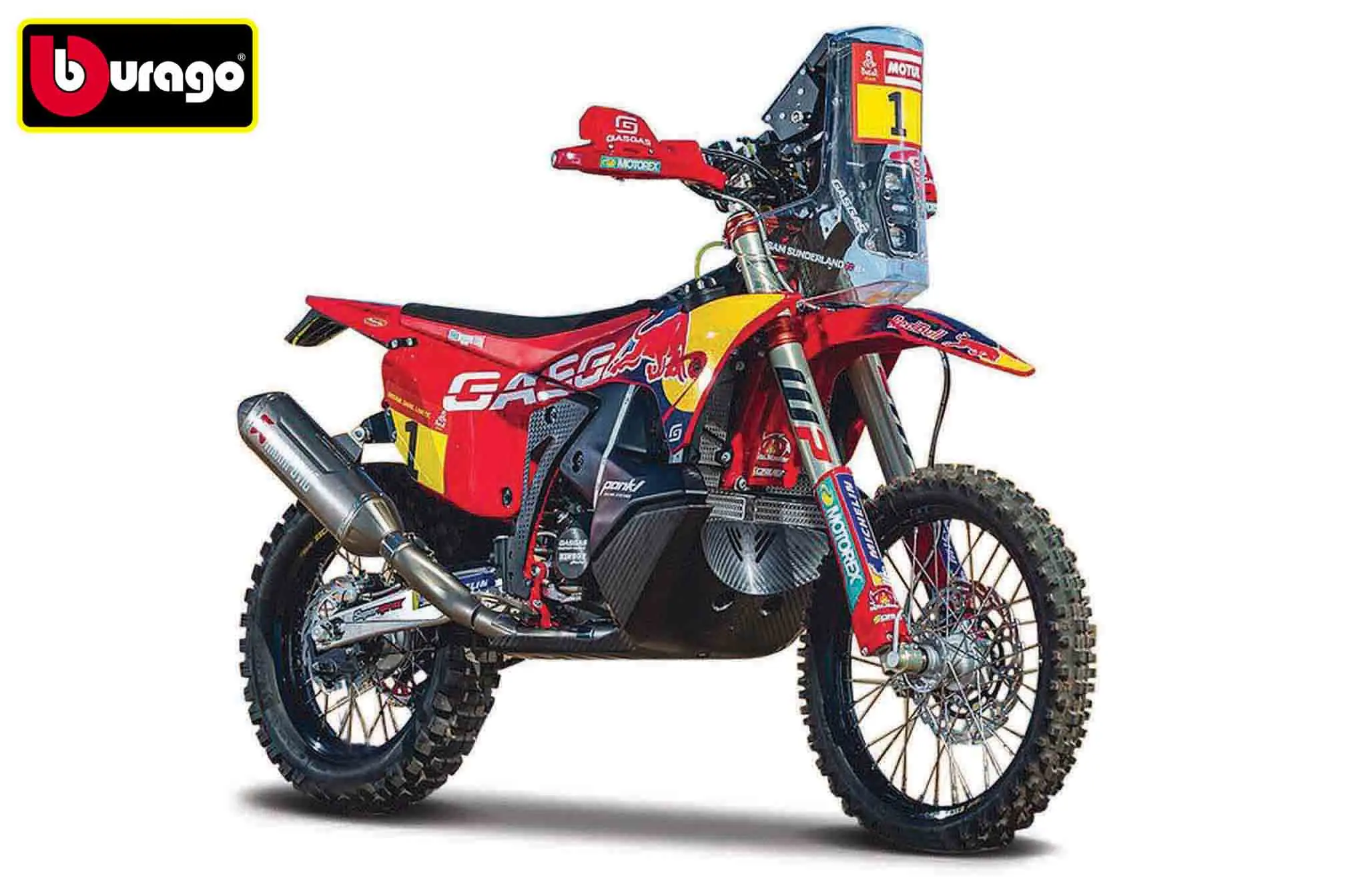 Bburago 1:18 Cycle Red Bull KTM Rally GasGas RX450F - Dakar 2023