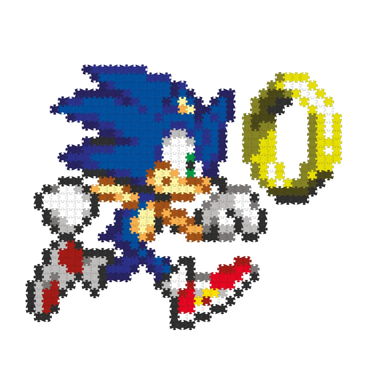 Jixelz REMIX Sonic puzzle plastové pixel art Sonic & Ring, JIXELZ, W053137
