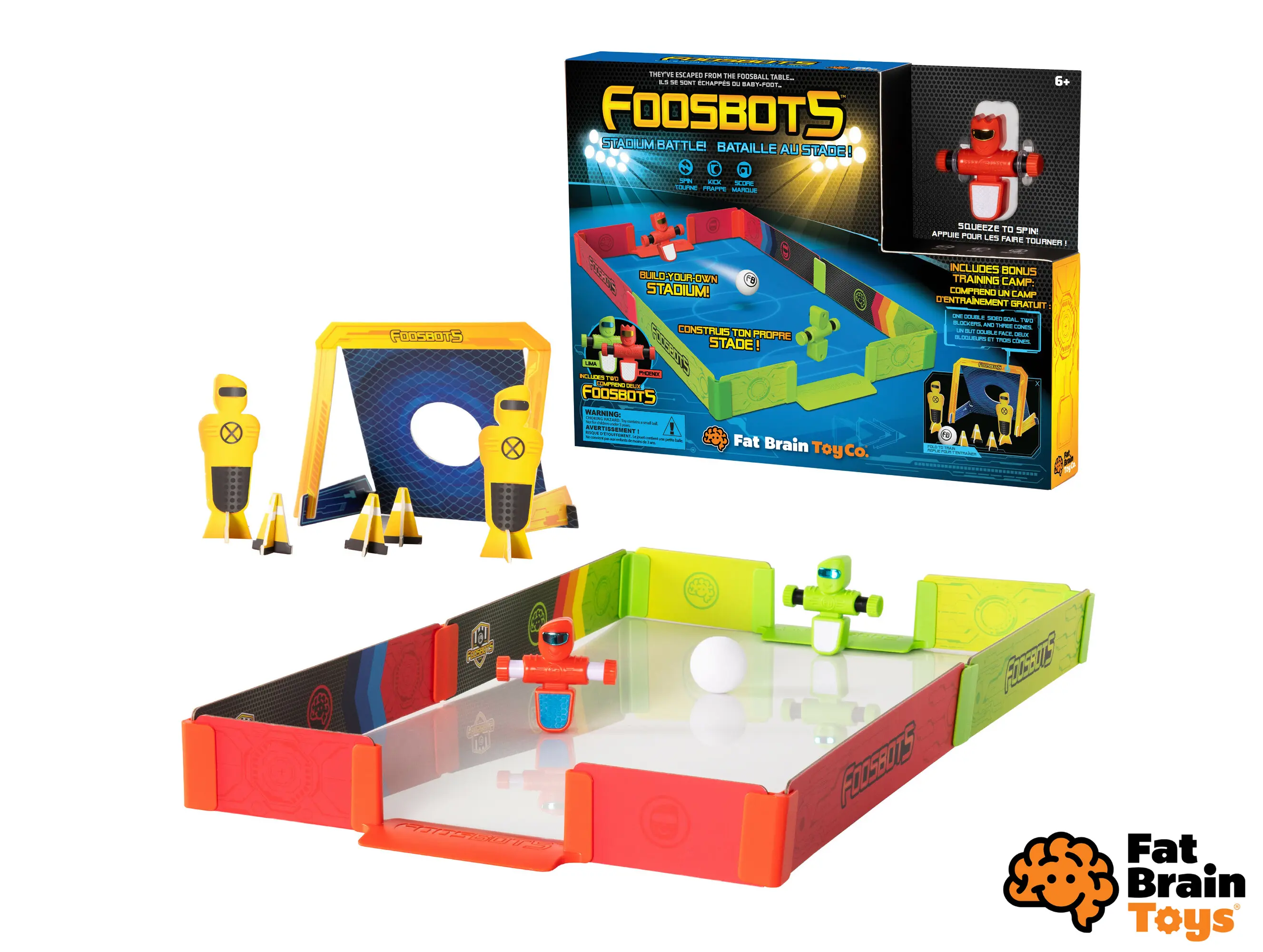 Fat Brain FOOSBOTS STADIUM BATTLE robo-fotbal se stadionem set, Fat Brain, W052833